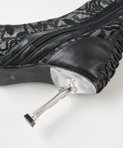 ROYAL PARTY（ロイヤルパーティー）の「レースオープントゥブーツサンダル（サンダル・レディース・ベージュ/ブラック・SMALL/LARGE/MEDIUM）」の15枚目の写真