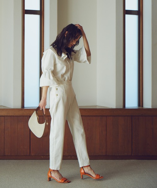 N.（N. Natural Beauty Basic）（エヌエヌナチュラルビューティーベーシック）の「◆フレアカラーデニムブラウス（シャツ/ブラウス・レディース・オフホワイト/インディゴブルー・MEDIUM）」の14枚目の写真