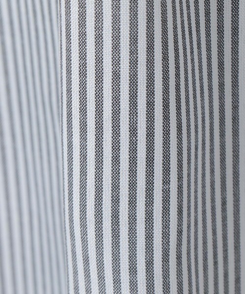 VENCEEXCHANGE（ヴァンスエクスチェンジ）の「ストライプボリューム袖シャツワンピース（シャツワンピース・レディース・ブラック/ベージュ/グリーン/ブルー・FREE）」の11枚目の写真