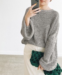 IENA | リネンコットンシルク畦プルオーバー◆(ニット/セーター)