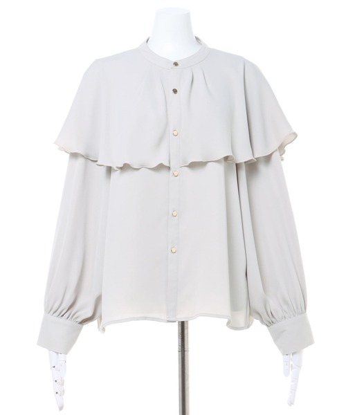 INGNI（イング）の「ケープトロミ／ブラウス（シャツ/ブラウス・レディース・ブラック/オフホワイト/ホワイト×ブラック/グレー系その他/ホワイト系8・M）」の5枚目の写真