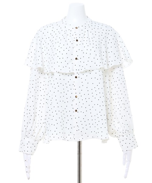 INGNI（イング）の「ケープトロミ／ブラウス（シャツ/ブラウス・レディース・ブラック/オフホワイト/ホワイト×ブラック/グレー系その他/ホワイト系8・M）」の14枚目の写真