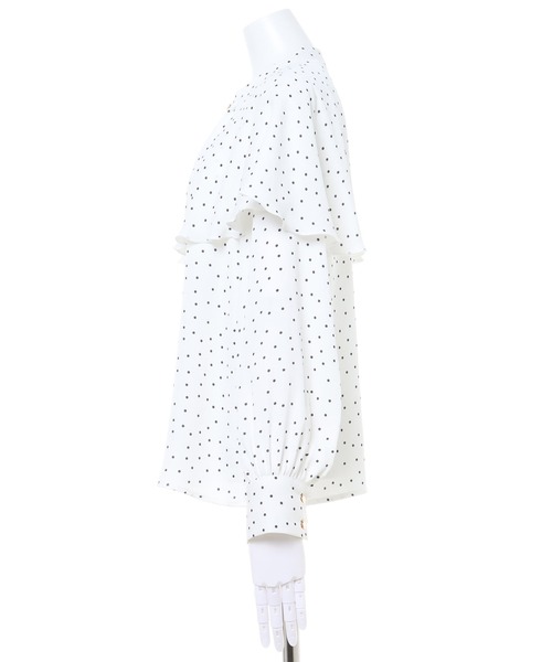 INGNI（イング）の「ケープトロミ／ブラウス（シャツ/ブラウス・レディース・ブラック/オフホワイト/ホワイト×ブラック/グレー系その他/ホワイト系8・M）」の15枚目の写真