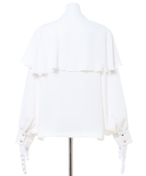 INGNI（イング）の「ケープトロミ／ブラウス（シャツ/ブラウス・レディース・ブラック/オフホワイト/ホワイト×ブラック/グレー系その他/ホワイト系8・M）」の8枚目の写真