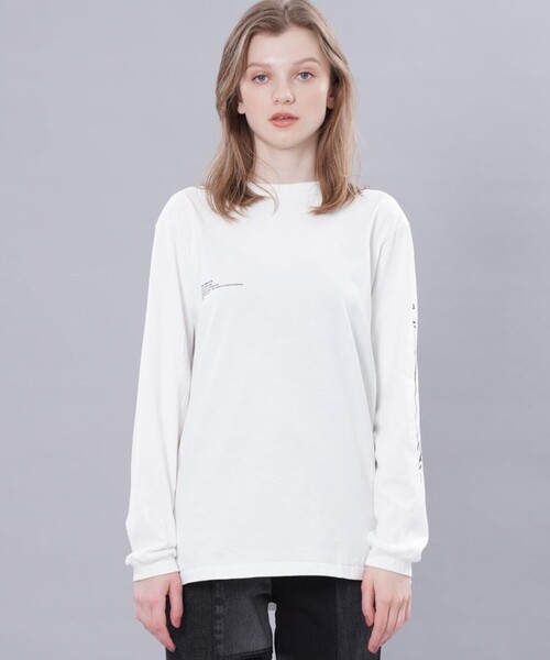 JANESMITH(ジェーンスミス)の「【JANE SMITH(ジェーンスミス)】ルシアンノリ―ヒルロングスリーブTシャツ 22SCT-#120S-MO(Tシャツ/カットソー・レディース・ホワイト/ブラック・S)」の3枚目の写真