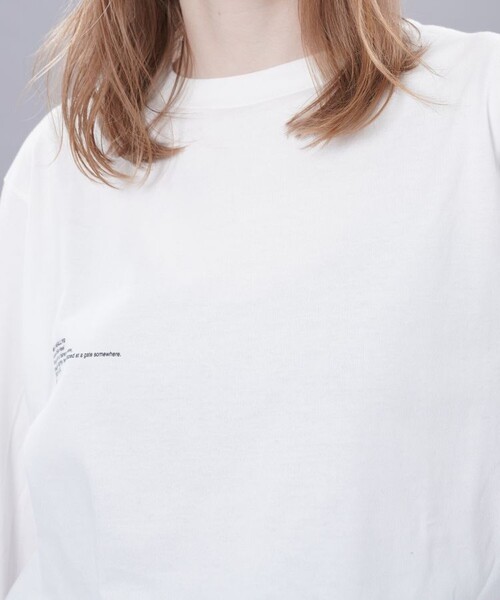 JANESMITH(ジェーンスミス)の「【JANE SMITH(ジェーンスミス)】ルシアンノリ―ヒルロングスリーブTシャツ 22SCT-#120S-MO(Tシャツ/カットソー・レディース・ホワイト/ブラック・S)」の8枚目の写真