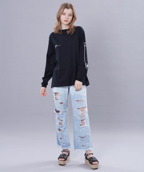JANESMITH(ジェーンスミス)の「【JANE SMITH(ジェーンスミス)】ルシアンノリ―ヒルロングスリーブTシャツ 22SCT-#120S-MO(Tシャツ/カットソー・レディース・ホワイト/ブラック・S)」の14枚目の写真