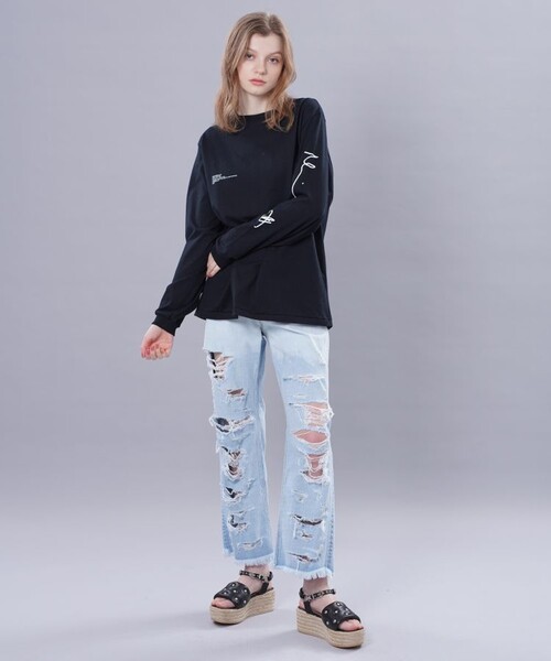 JANESMITH(ジェーンスミス)の「【JANE SMITH(ジェーンスミス)】ルシアンノリ―ヒルロングスリーブTシャツ 22SCT-#120S-MO(Tシャツ/カットソー・レディース・ホワイト/ブラック・S)」の15枚目の写真