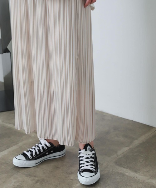 SENSE OF PLACE by URBAN RESEARCH（センスオブプレイスバイアーバンリサーチ）の「アイラインプリーツスカート（スカート・レディース・グリーン/ライトベージュ/ブラック・ONE）」の12枚目の写真