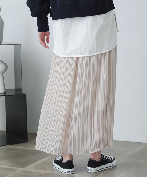 SENSE OF PLACE by URBAN RESEARCH（センスオブプレイスバイアーバンリサーチ）の「アイラインプリーツスカート（スカート・レディース・グリーン/ライトベージュ/ブラック・ONE）」の13枚目の写真
