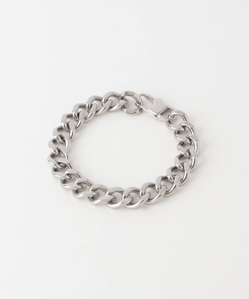SENSE OF PLACE by URBAN RESEARCH(センスオブプレイスバイアーバンリサーチ)の「カーブチェーンブレスレット(ブレスレット・メンズ・シルバー・ONE)」の1枚目の写真