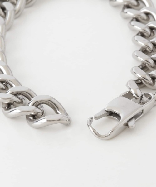 SENSE OF PLACE by URBAN RESEARCH(センスオブプレイスバイアーバンリサーチ)の「カーブチェーンブレスレット(ブレスレット・メンズ・シルバー・ONE)」の3枚目の写真