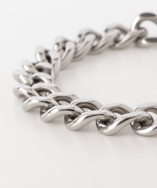 SENSE OF PLACE by URBAN RESEARCH(センスオブプレイスバイアーバンリサーチ)の「カーブチェーンブレスレット(ブレスレット・メンズ・シルバー・ONE)」の4枚目の写真