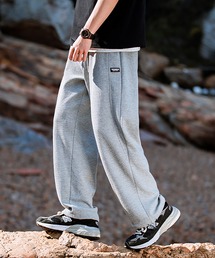 HOOK- アメカジワッフル生地無地裾絞りパンツ