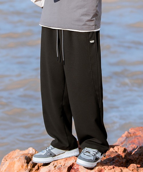 HOOK(フック)の「HOOK- アメカジワッフル生地無地裾絞りパンツ(スウェットパンツ・メンズ・ホワイト/ブラック/グレー・M/L/XXL/XL)」の14枚目の写真