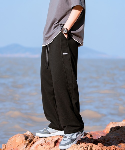 HOOK(フック)の「HOOK- アメカジワッフル生地無地裾絞りパンツ(スウェットパンツ・メンズ・ホワイト/ブラック/グレー・M/L/XXL/XL)」の16枚目の写真
