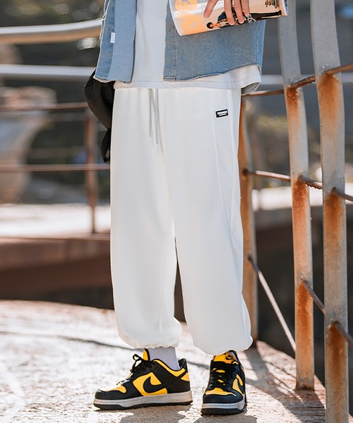 HOOK(フック)の「HOOK- アメカジワッフル生地無地裾絞りパンツ(スウェットパンツ・メンズ・ホワイト/ブラック/グレー・M/L/XXL/XL)」の18枚目の写真