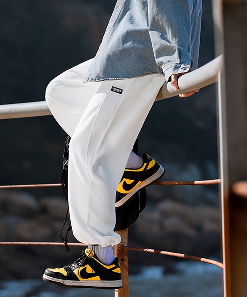 HOOK(フック)の「HOOK- アメカジワッフル生地無地裾絞りパンツ(スウェットパンツ・メンズ・ホワイト/ブラック/グレー・M/L/XXL/XL)」の19枚目の写真