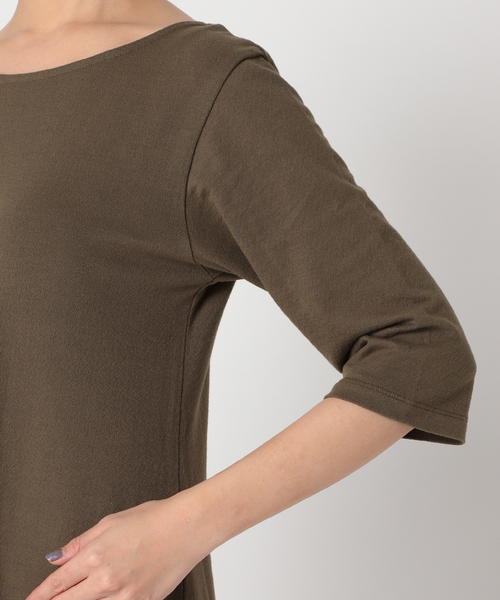 Simplicite（サンプリシテ）の「バックシャンフィット＆フレアワンピース（ワンピース・レディース・ブラウン/ナチュラル・FREE）」の3枚目の写真