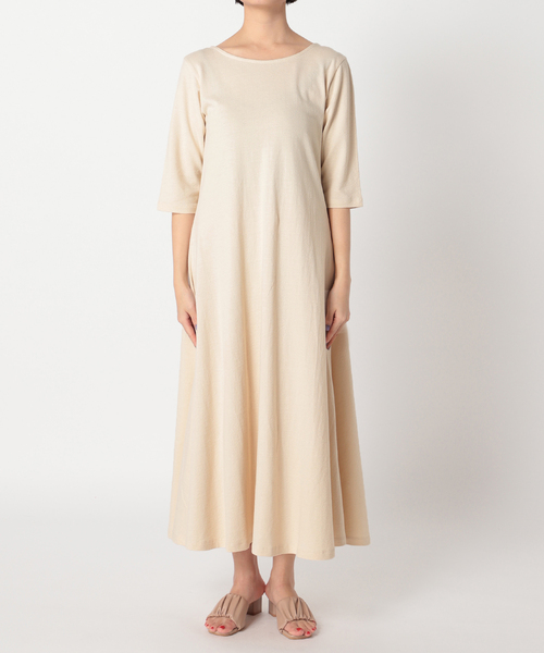 Simplicite（サンプリシテ）の「バックシャンフィット＆フレアワンピース（ワンピース・レディース・ブラウン/ナチュラル・FREE）」の5枚目の写真