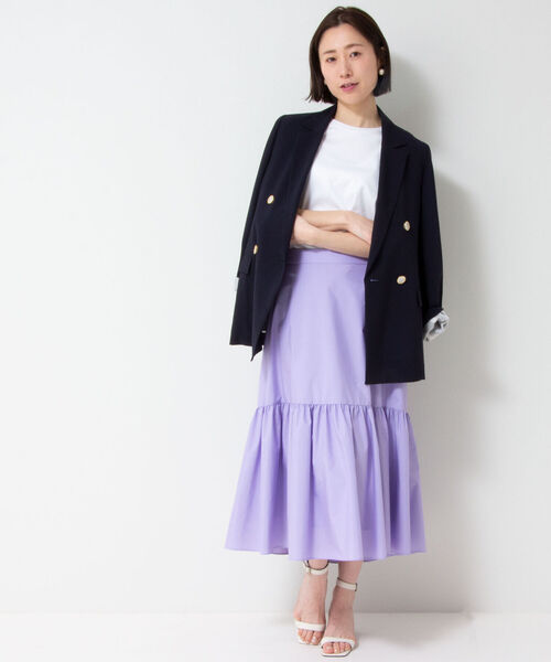 NOLLEY’S（ノーリーズ）の「液アン加工ノースリーブプルオーバーカットソー（Tシャツ/カットソー・レディース・オフホワイト/ライトグリーン/ロイヤルブルー/ブラック/ラベンダー/チャコールグレー/カーキ/ベージュ/ピンク・36/38）」の13枚目の写真