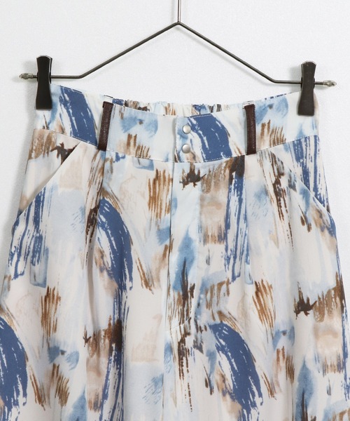 &g'aime（アンジェム）の「【&g’aime】アートプリントワイドパンツ（スラックス・レディース・ブルー/チャコール・FREE）」の15枚目の写真