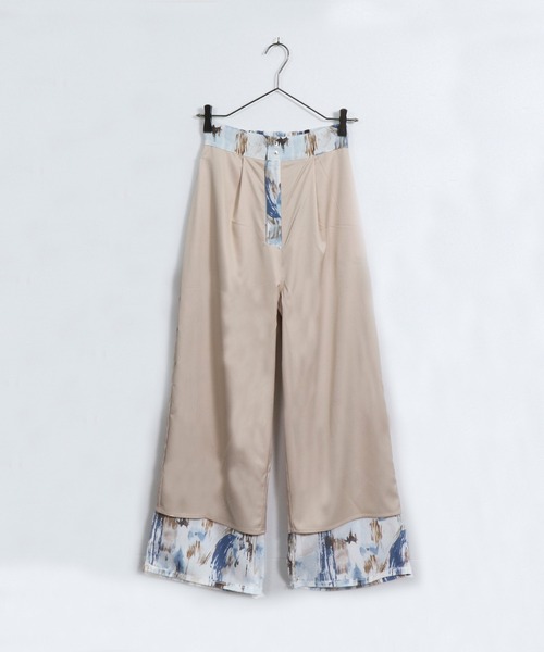 &g'aime（アンジェム）の「【&g’aime】アートプリントワイドパンツ（スラックス・レディース・ブルー/チャコール・FREE）」の19枚目の写真