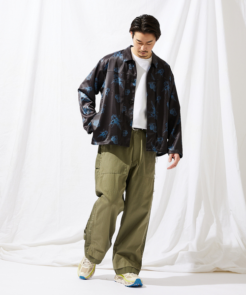 JOURNAL STANDARD(ジャーナルスタンダード)の「ネガポジ プリント トラッカー シャツブルゾン(シャツ/ブラウス・メンズ・グリーン/シャーベット/ネイビー/クリアブラック・MEDIUM/LARGE)」の6枚目の写真