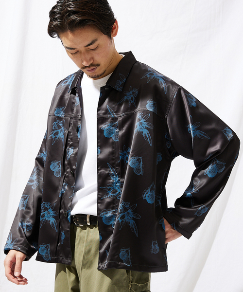 JOURNAL STANDARD(ジャーナルスタンダード)の「ネガポジ プリント トラッカー シャツブルゾン(シャツ/ブラウス・メンズ・グリーン/シャーベット/ネイビー/クリアブラック・MEDIUM/LARGE)」の9枚目の写真