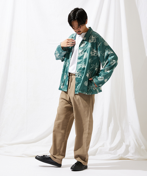 JOURNAL STANDARD(ジャーナルスタンダード)の「ネガポジ プリント トラッカー シャツブルゾン(シャツ/ブラウス・メンズ・グリーン/シャーベット/ネイビー/クリアブラック・MEDIUM/LARGE)」の10枚目の写真