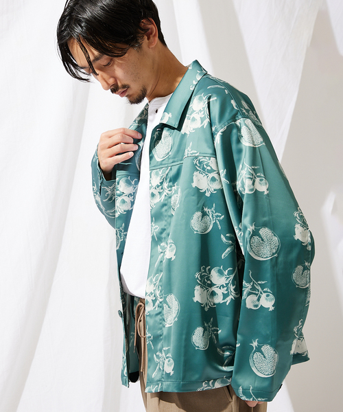 JOURNAL STANDARD(ジャーナルスタンダード)の「ネガポジ プリント トラッカー シャツブルゾン(シャツ/ブラウス・メンズ・グリーン/シャーベット/ネイビー/クリアブラック・MEDIUM/LARGE)」の13枚目の写真