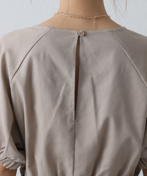 COLONY 2139（コロニートゥーワンスリーナイン）の「麻混Vネックジャンプスーツ/オールインワン（サロペット/オーバーオール・レディース・ブラック/グレイッシュベージュ・FREE）」の8枚目の写真