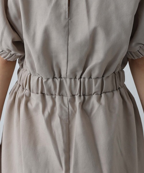 COLONY 2139（コロニートゥーワンスリーナイン）の「麻混Vネックジャンプスーツ/オールインワン（サロペット/オーバーオール・レディース・ブラック/グレイッシュベージュ・FREE）」の10枚目の写真