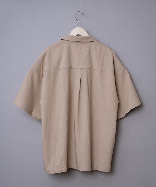 ＪＵＧＬＡＮＳ（ユグランス）の「【Revo.】オープンカラーパイピング半袖シャツ（シャツ/ブラウス・メンズ・ベージュ/カーキ/ブラック・L/M）」の9枚目の写真