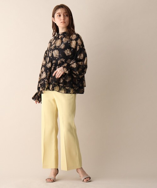 OPAQUE.CLIP（オペークドットクリップ）の「◆フラワージャカードフレアブラウス（シャツ/ブラウス・レディース・ブラック系/ベージュ系・38）」の12枚目の写真