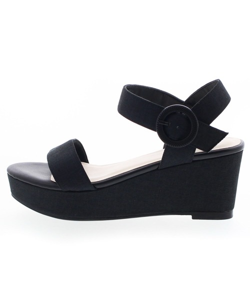 JELLY BEANS（ジェリービーンズ）の「型押しバックルベルトサンダル(204-4672)JELLY BEANS(ジェリービーンズ)（サンダル・レディース・ブラック/ベージュ/ネイビー/グレイッシュベージュ・LL/L/M/S）」の5枚目の写真