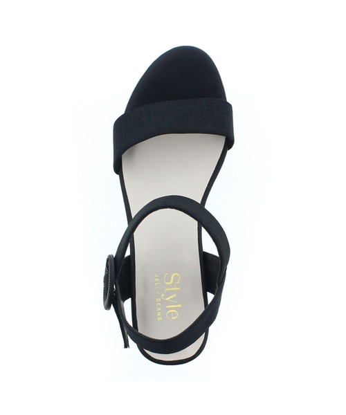 JELLY BEANS（ジェリービーンズ）の「型押しバックルベルトサンダル(204-4672)JELLY BEANS(ジェリービーンズ)（サンダル・レディース・ブラック/ベージュ/ネイビー/グレイッシュベージュ・LL/L/M/S）」の7枚目の写真