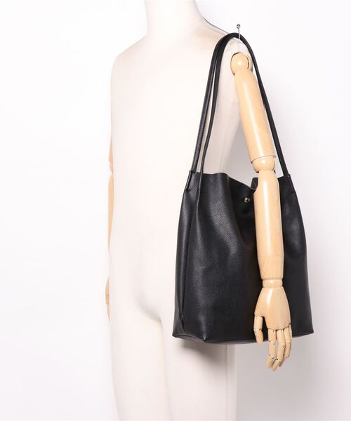 KMC DETAILS（ケーエムシーディテイルズ）の「Legato Largo レガートラルゴ  / さくっと使える シンプルな お気軽 トートバッグ / LG-E1242（トートバッグ・レディース・レオパード/ミント/ピンク/ブラック/ブラウン/シルバー/ダークグリーン・ONESIZE）」の17枚目の写真