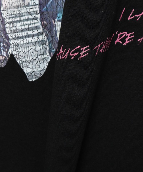 PBLIM（ページボーイリム）の「PAGEBOYLIM/ロックグラフィックルーズT（Tシャツ/カットソー・レディース・ブラック/オフホワイト・MEDIUM/LARGE）」の15枚目の写真