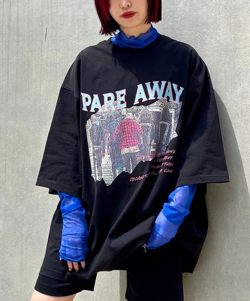 PBLIM（ページボーイリム）の「PAGEBOYLIM/ロックグラフィックルーズT（Tシャツ/カットソー・レディース・ブラック/オフホワイト・MEDIUM/LARGE）」の13枚目の写真