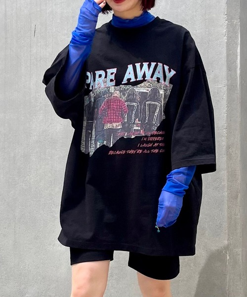 PBLIM（ページボーイリム）の「PAGEBOYLIM/ロックグラフィックルーズT（Tシャツ/カットソー・レディース・ブラック/オフホワイト・MEDIUM/LARGE）」の22枚目の写真