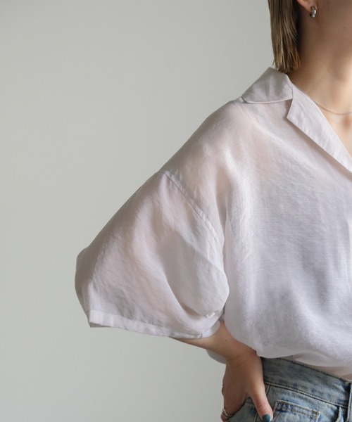 select MOCA（セレクトモカ）の「シアーメンズライクシャツ（シャツ/ブラウス・レディース・ブルー/ベージュ/ブラック・FREE）」の17枚目の写真