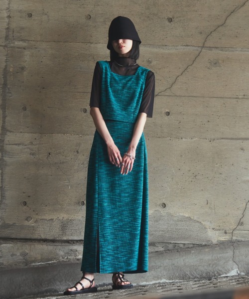 VACANCY（ヴァカンシー）の「SET UP ミックスカラービスチェ（タンクトップ・レディース・ブラック/ブルー・FREE）」の13枚目の写真