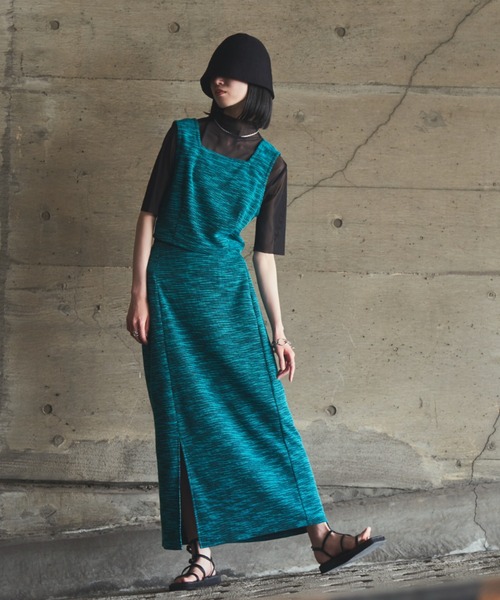 VACANCY（ヴァカンシー）の「SET UP ミックスカラービスチェ（タンクトップ・レディース・ブラック/ブルー・FREE）」の15枚目の写真