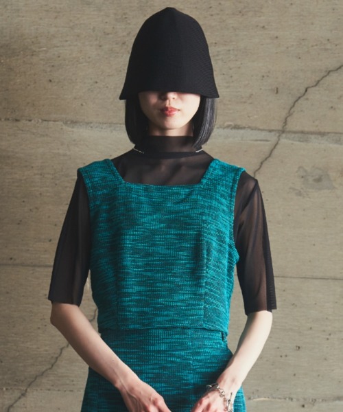 VACANCY（ヴァカンシー）の「SET UP ミックスカラービスチェ（タンクトップ・レディース・ブラック/ブルー・FREE）」の6枚目の写真