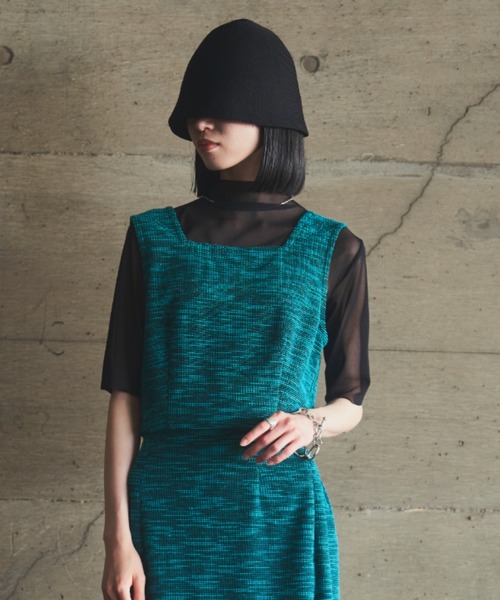 VACANCY（ヴァカンシー）の「SET UP ミックスカラービスチェ（タンクトップ・レディース・ブラック/ブルー・FREE）」の7枚目の写真