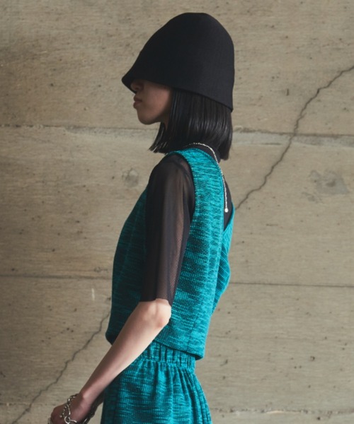 VACANCY（ヴァカンシー）の「SET UP ミックスカラービスチェ（タンクトップ・レディース・ブラック/ブルー・FREE）」の8枚目の写真