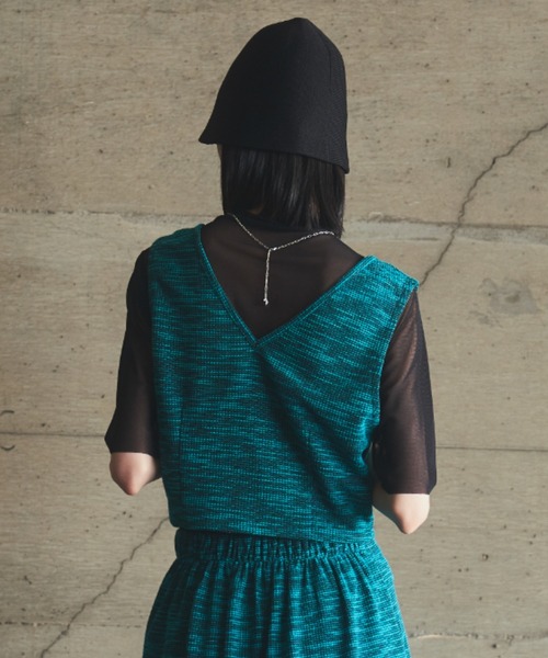 VACANCY（ヴァカンシー）の「SET UP ミックスカラービスチェ（タンクトップ・レディース・ブラック/ブルー・FREE）」の10枚目の写真