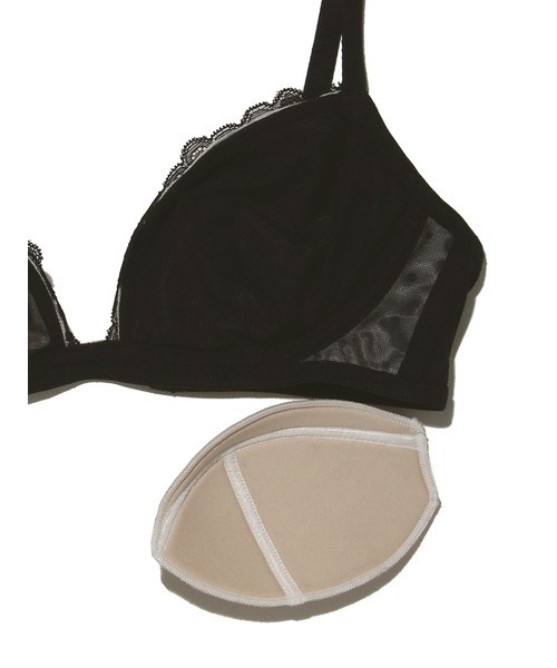 LILY BROWN(リリーブラウン)の「【LILY BROWN Lingerie】サテンレース/ランジェレットノンワイヤーブラ(ブラジャー・レディース・ドット/ブルー・4/1/2/3)」の10枚目の写真