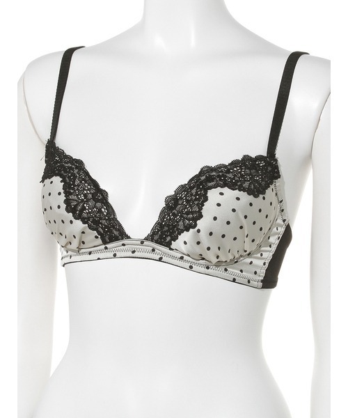 LILY BROWN(リリーブラウン)の「【LILY BROWN Lingerie】サテンレース/ランジェレットノンワイヤーブラ(ブラジャー・レディース・ドット/ブルー・4/1/2/3)」の9枚目の写真